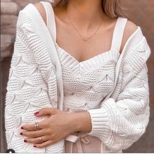 NWT Zara knit Cardigan and Top Set